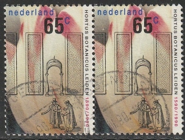 Nederland 1990 1440 Hortus-paar, Gest Den Bosch, Ophalen of Verzenden, Na 1940, Gestempeld