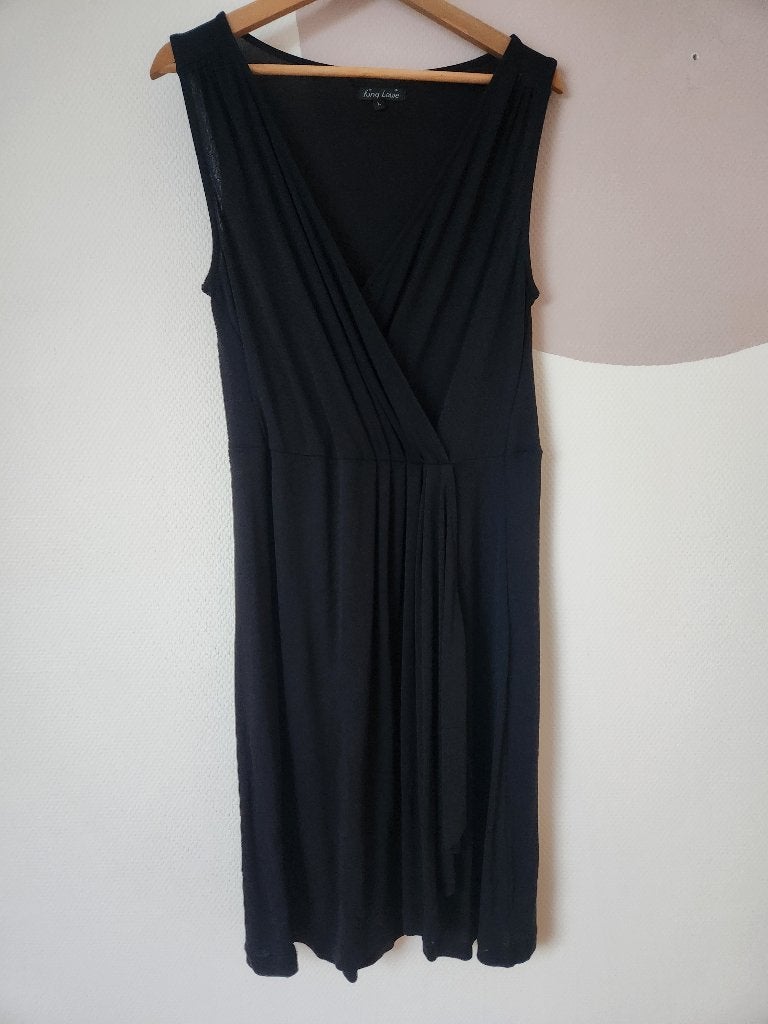 King Louie zwarte jurk - L, Kleding | Dames, Zwart, Maat 42/44 (L), Ophalen of Verzenden, Knielengte