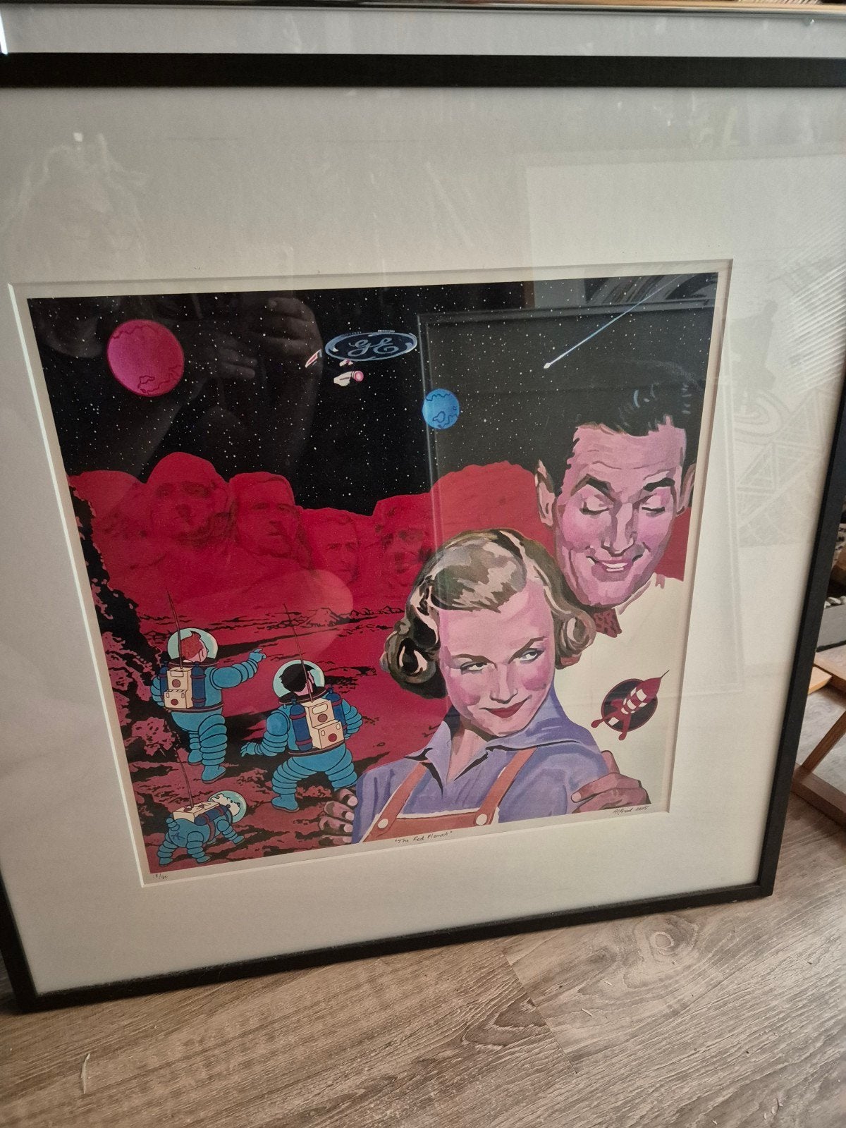 Alfred 2005 "The Red Planet" ingelijste print, Antiek en Kunst, Kunst | Schilderijen | Klassiek, Ophalen of Verzenden