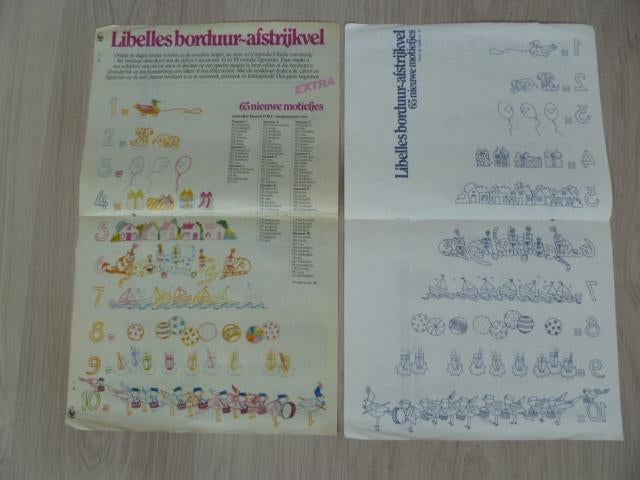 Borduur afstrijkvel. Tellen-cijfers t/m 10., Hobby en Vrije tijd, Borduren en Borduurmachines, Ophalen of Verzenden, Nieuw, Handborduren