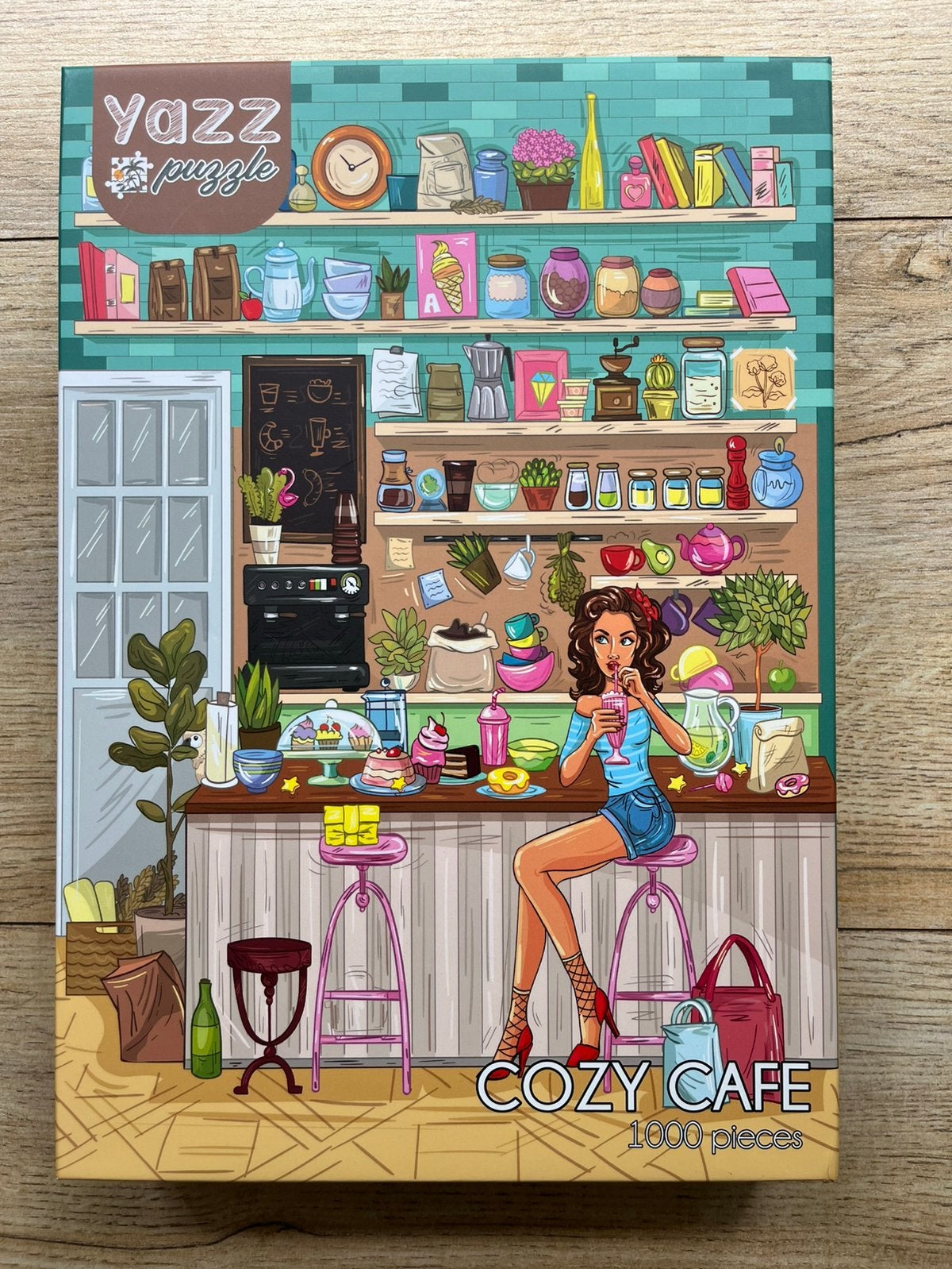 YAZZ puzzel 1000 stukjes Cozy Café, Ophalen of Verzenden, 500 t/m 1500 stukjes, Zo goed als nieuw