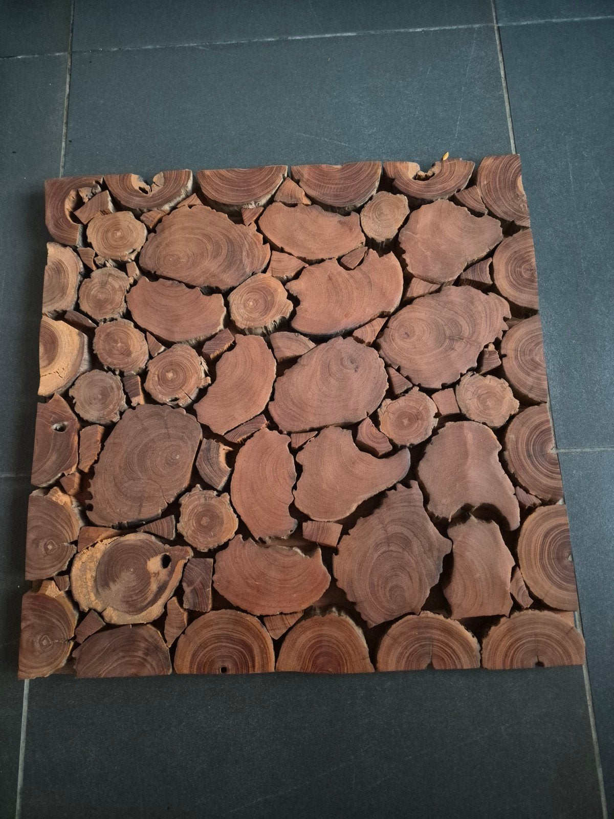 Decoratief tafelstuk van hout, 60x60x3 cm, Ophalen, Hout, Gebruikt, Landelijk