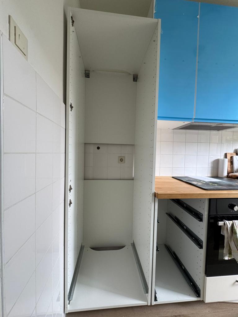Ikea metod koelkast kast, Ophalen, Gebruikt, Wit, 50 tot 100 cm