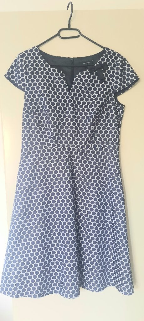 Comma Jurk, Maat 38/40 (M), Blauw, Zo goed als nieuw, Knielengte