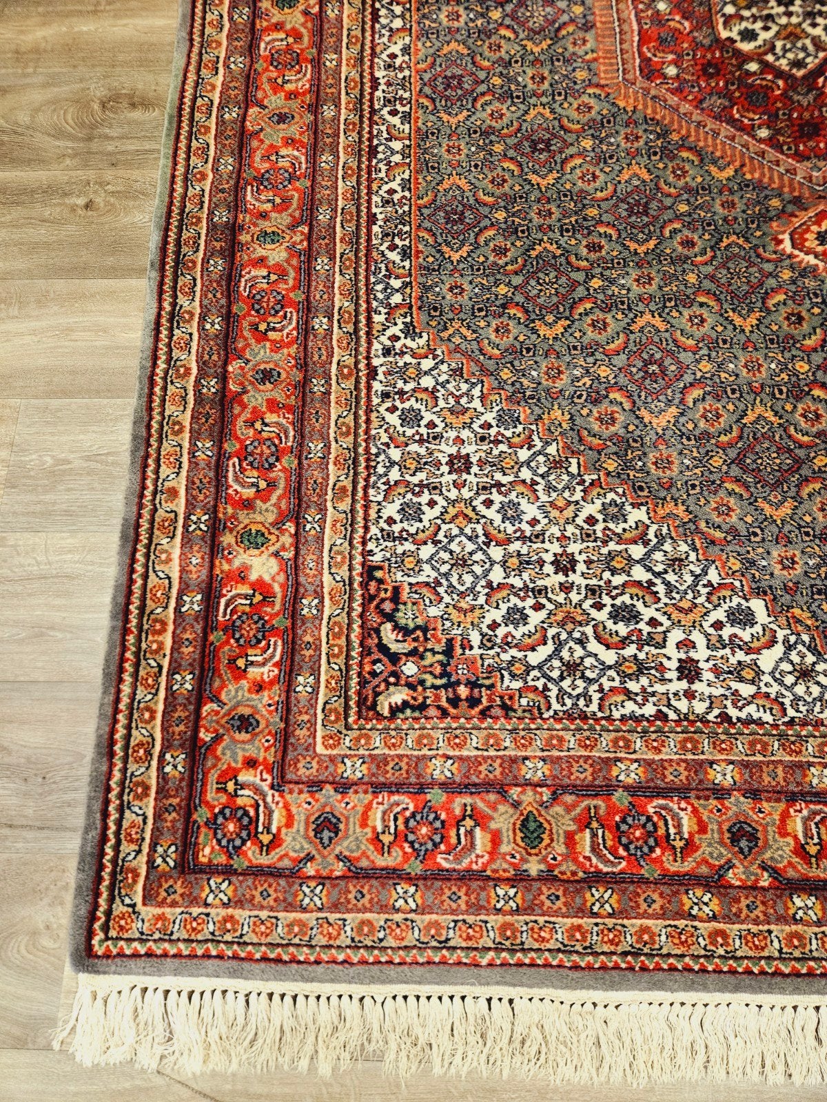 Perzisch Handgeknoopt Bidjar Tapijt. prachtige kleuren., Perzisch, 200 cm of meer, Ophalen of Verzenden, Zo goed als nieuw