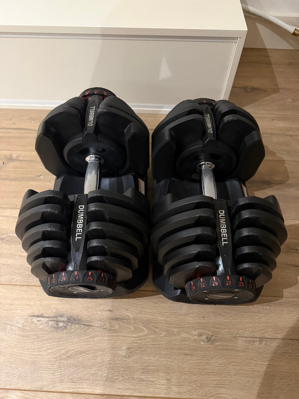Verstelbare dumbells 40kg gewichten, Ophalen of Verzenden, Gebruikt