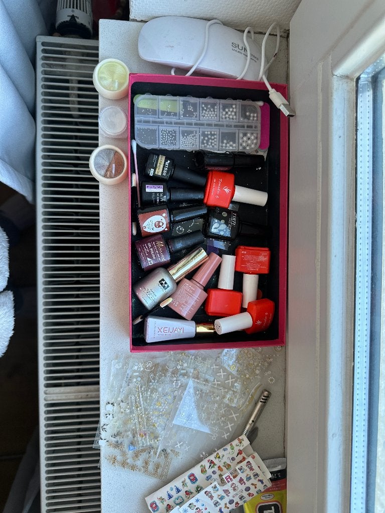 Nail lamp kit set, Gebruikt, Wit, Ophalen of Verzenden, Handen en Nagels