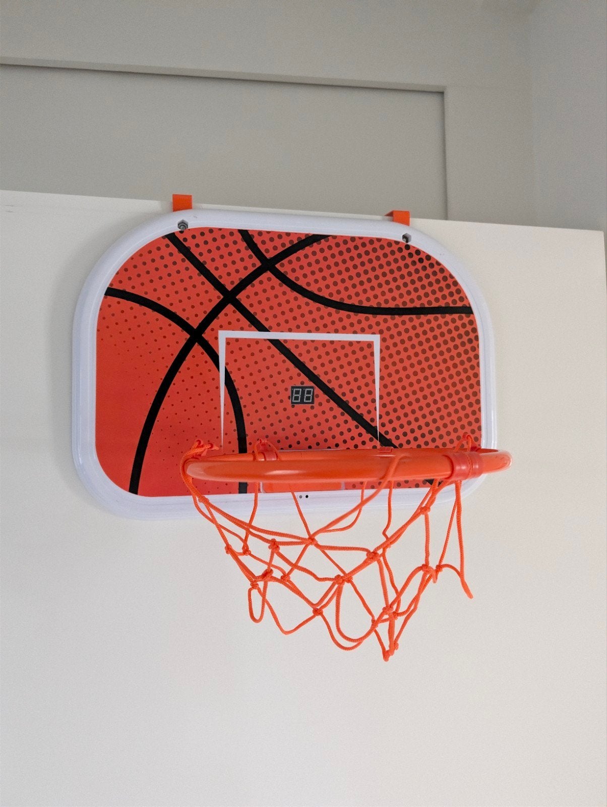 Mini basketbalring voor deur met scoreteller, Sport en Fitness, Ophalen, Zo goed als nieuw, Ring, Bord of Paal