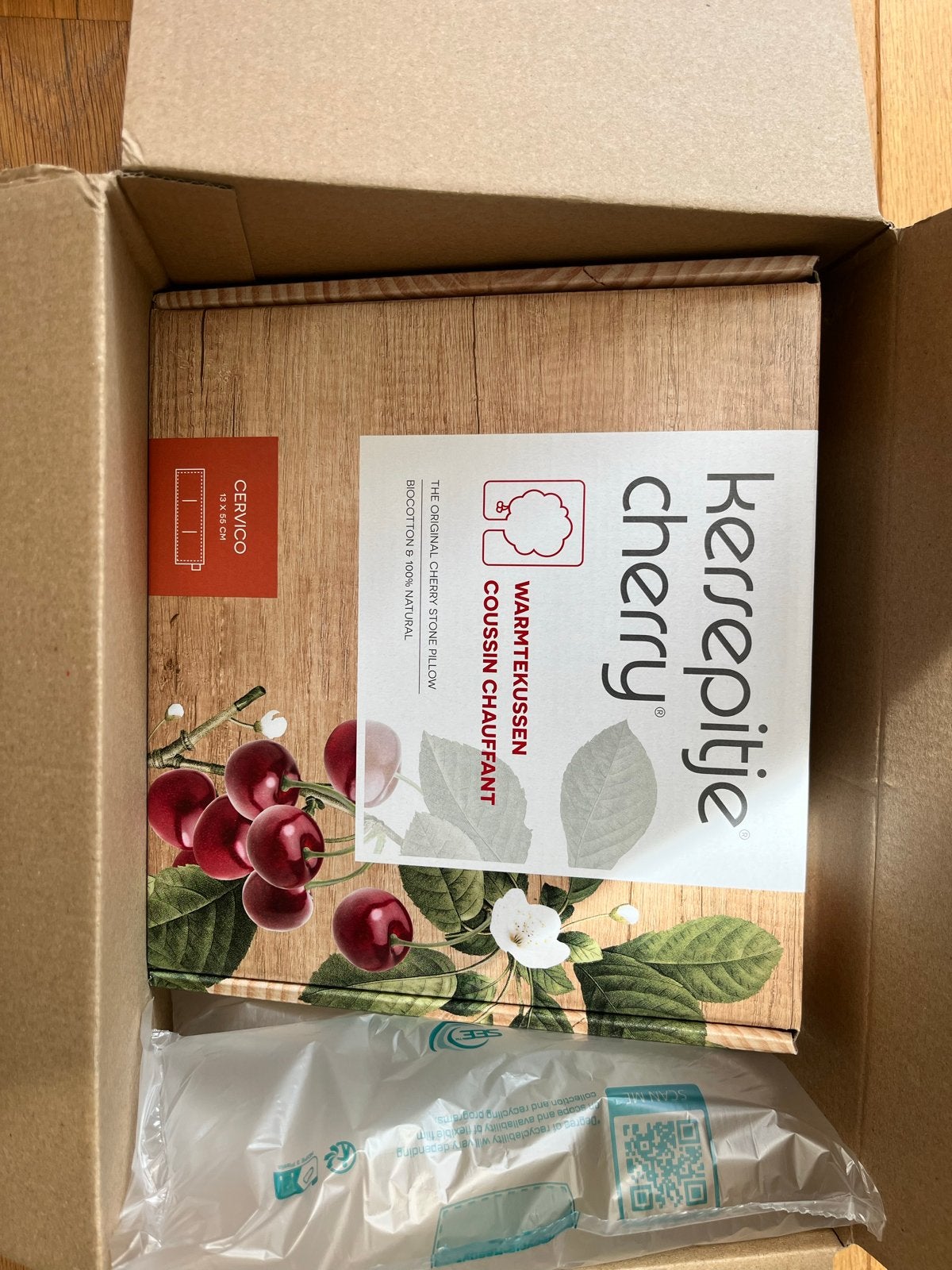 Kersepitje Cherry Warmtekussen Cervico 13x55cm, Sport en Fitness, Gezondheidsproducten en Wellness, Ophalen of Verzenden, Nieuw