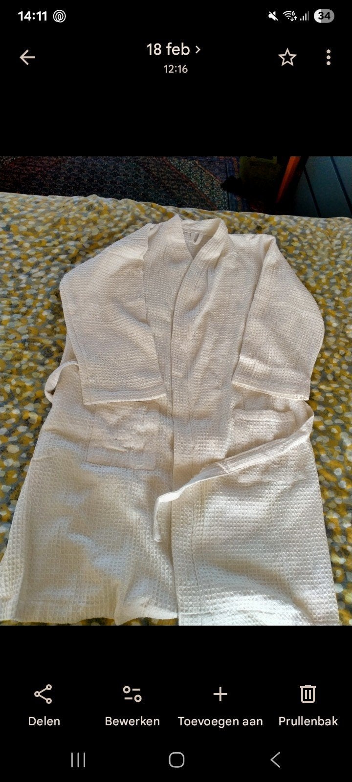 Nieuwe Wafel Badjas - One Size (geschikt voor L/XL), Ophalen of Verzenden, Nieuw