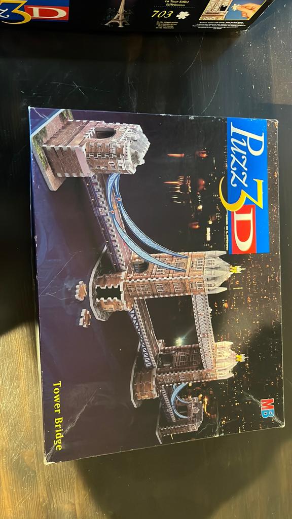 MB 3d puzzel tower bridge, Ophalen, 500 t/m 1500 stukjes, Zo goed als nieuw, Rubik's of 3D-puzzel