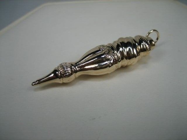 Zeeuwse 14 karaat antieke breinaaldkoker ca. 1880, Verzenden, Goud, Hanger
