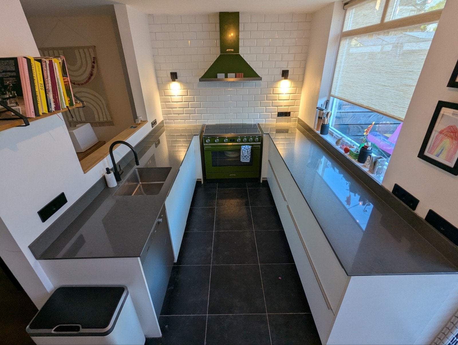 Ruime U-keuken 3x2,5m met vaatwasser en spoelbak, Huis en Inrichting, Keuken | Complete keukens, Ophalen, Gebruikt, U-keuken, Wit