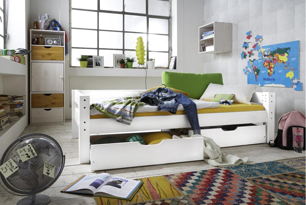 Toby 1-persoonsbed - 90x200 - Wit, Niet ingevuld, Niet ingevuld, Niet ingevuld