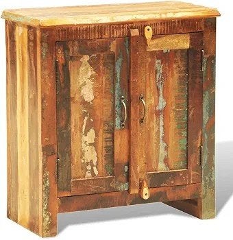 Vintage Houten Kast - Massief Hout, 2 Deuren nieuw in doos, Huis en Inrichting, Gebruikt, ., Ophalen of Verzenden, .
