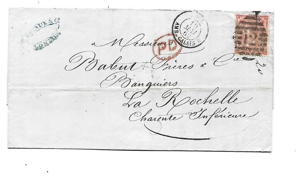 Engeland -Brief 1862, Verzenden, Envelop