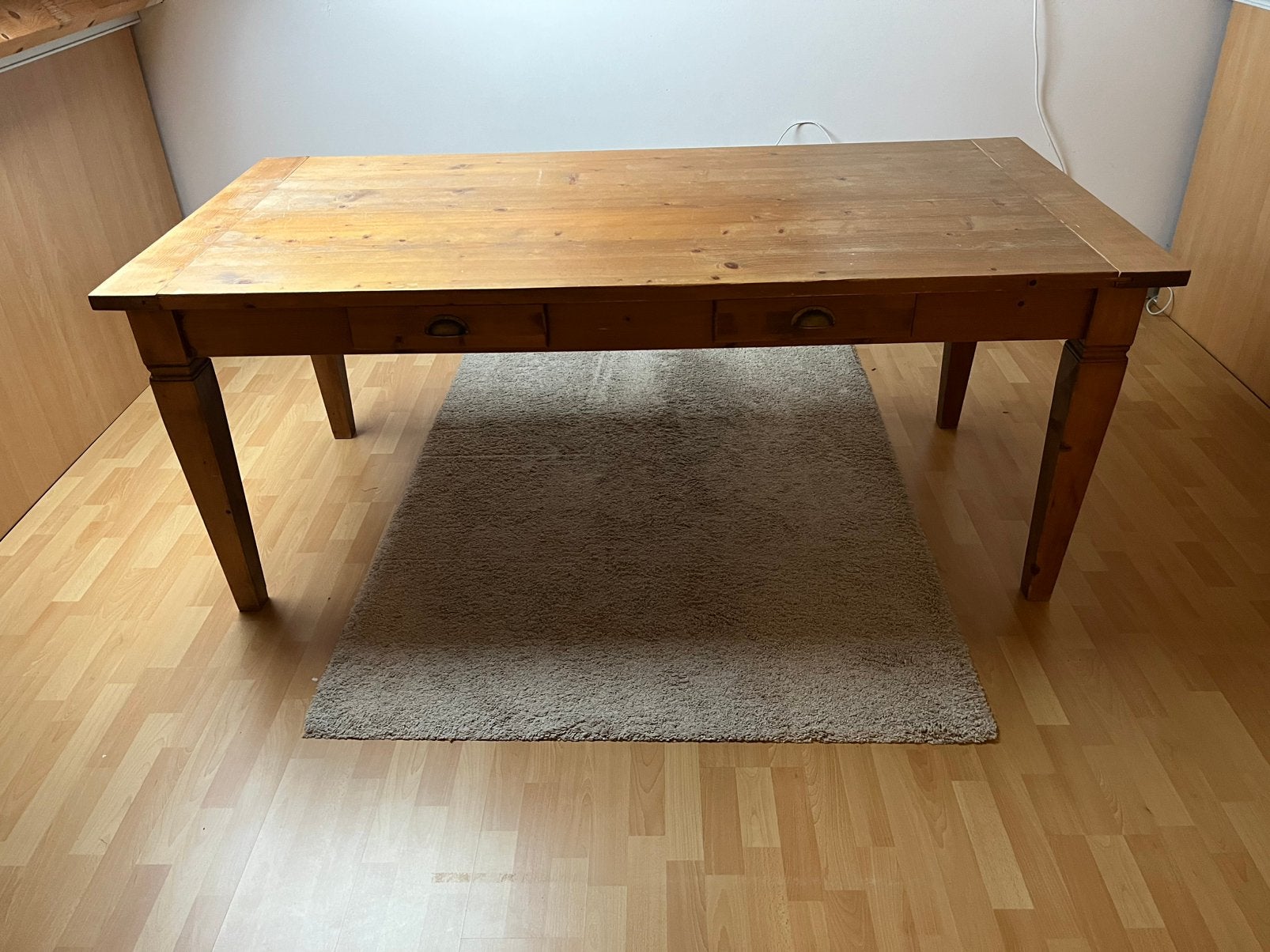 Grenen eettafel, Ophalen, Gebruikt, 50 tot 100 cm, 150 tot 200 cm
