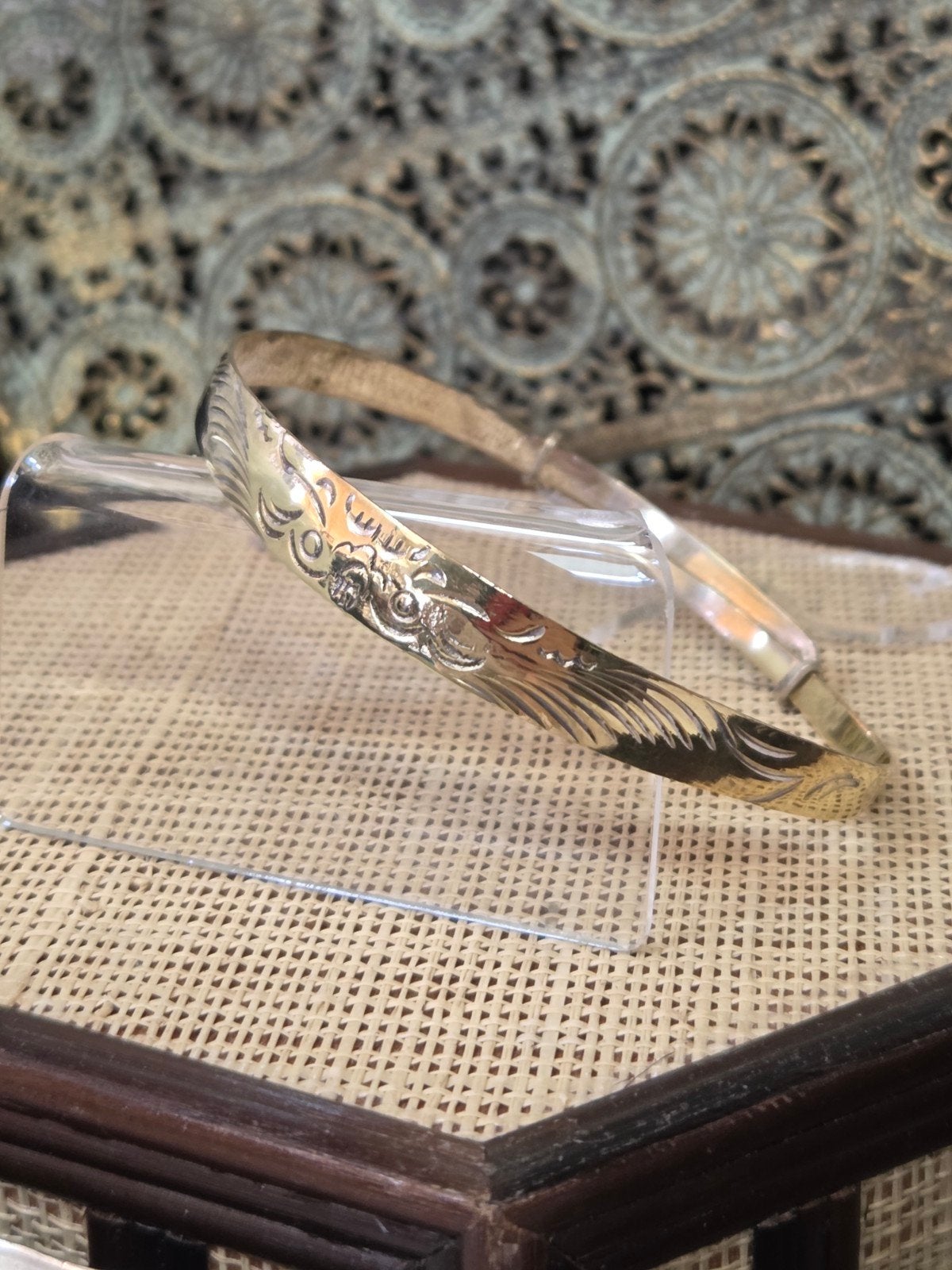 Vintage Slavenarmband (925 Goud Verguld) – Verstelbaar, Ophalen of Verzenden, Goud, Zilver