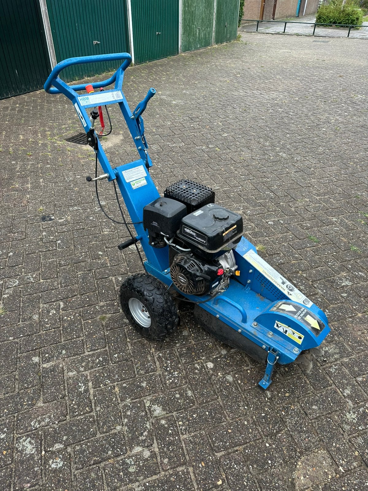 HBM Stobbefrees, Doe-het-zelf en Verbouw, Gereedschap | Freesmachines, Zo goed als nieuw, Benzine, Stobbenfrees, Ophalen