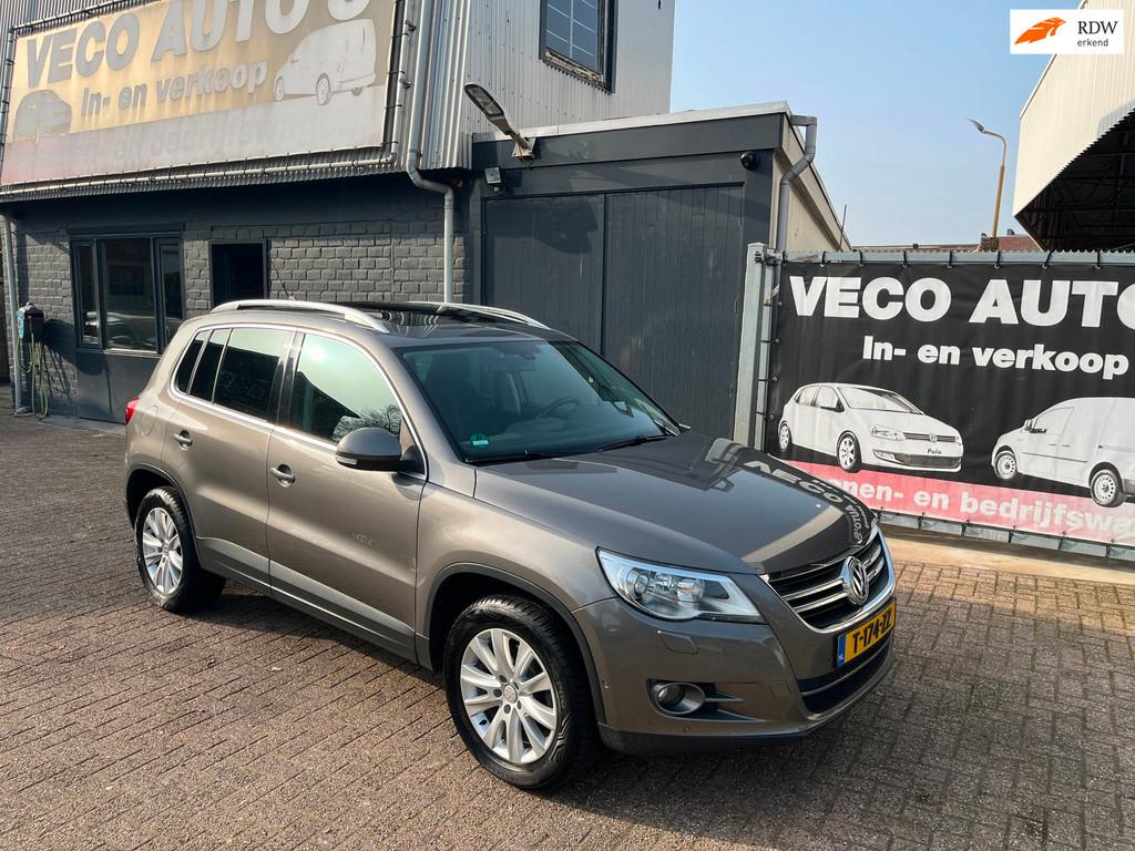 Volkswagen Tiguan 2.0 TSI Sport&Style 4Motion panorama navi, Auto's, Volkswagen, Automaat, Stof, Gebruikt, Zwart