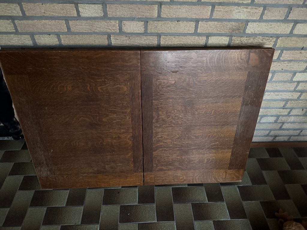 Houten Uitschuifbare Eettafel 120x80 cm (uit te breiden), Ophalen, Gebruikt, 100 tot 150 cm, Klassiek