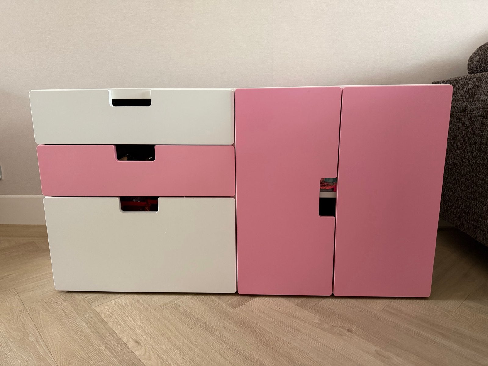 Ikea ladekasten (2 stuks) met veel opbergruimte - roze/wit, Kinderen en Baby's, Gebruikt, Minder dan 50 cm, Ophalen, Minder dan 90 cm