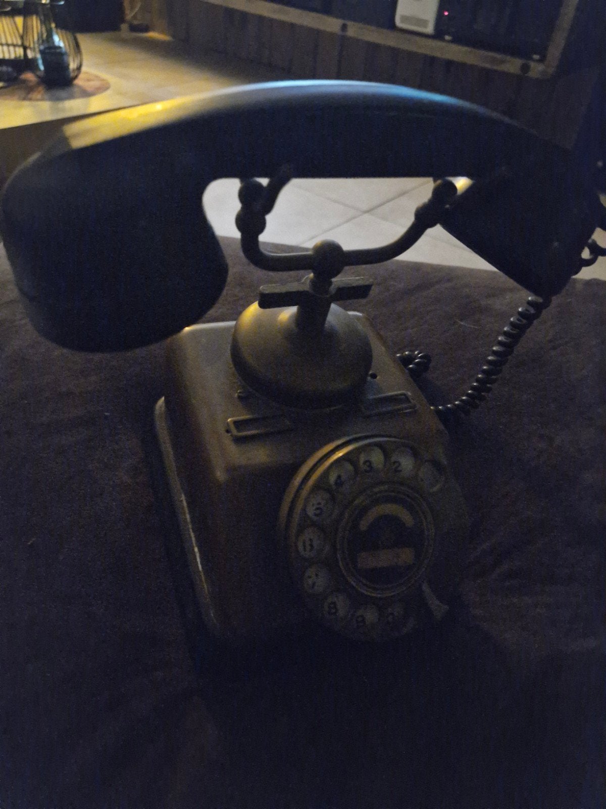 Antieke Telefoon met Draaischijf - Decoratief Item, Antiek en Kunst, Ophalen of Verzenden