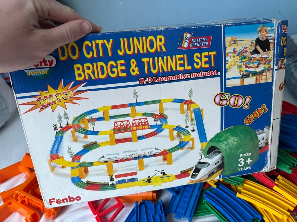 Fenbo DO CITY JUNIOR Treinset met Brug & Tunnel Set, Ophalen of Verzenden, Gebruikt, Afstandsbediening