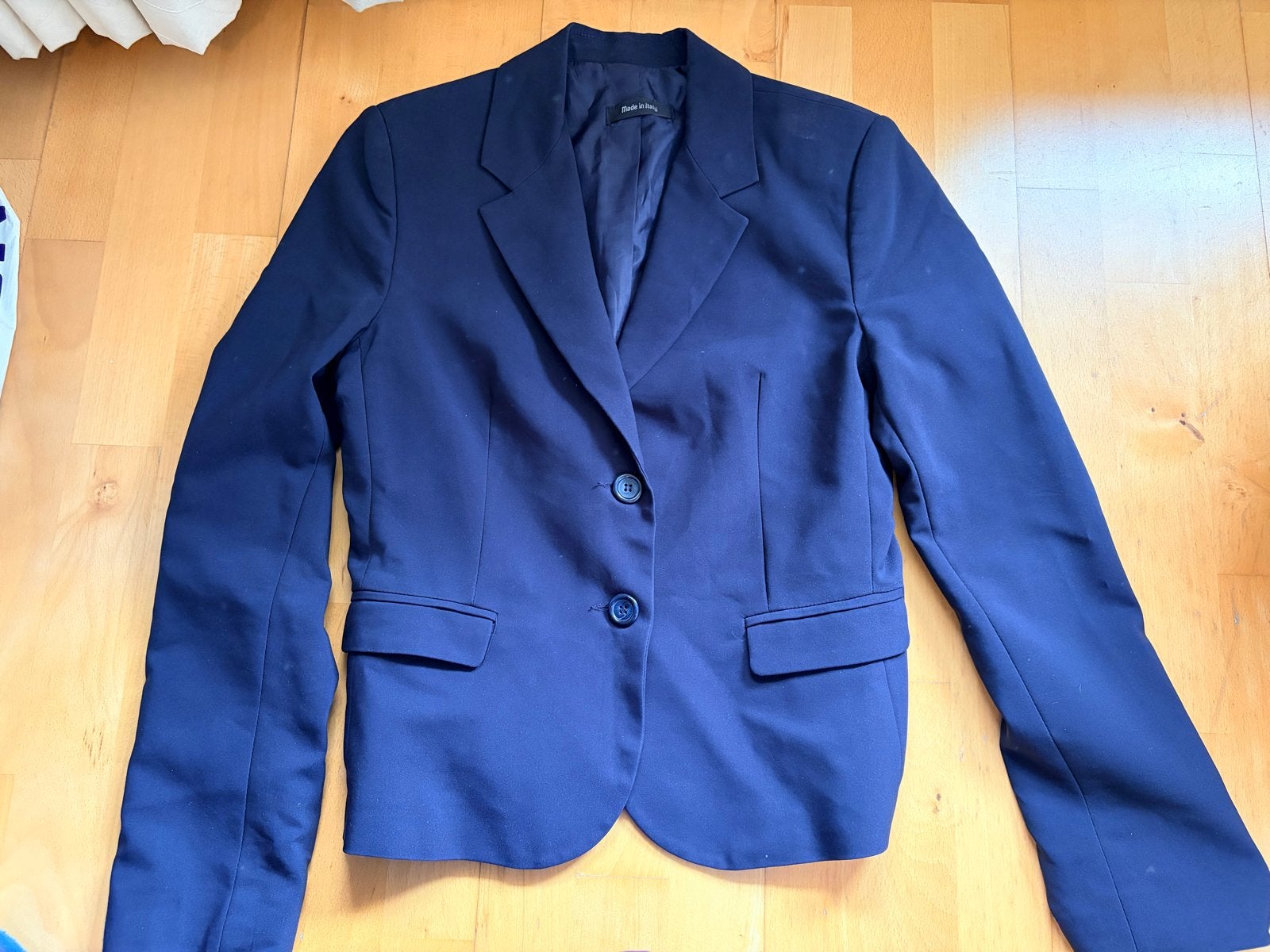 Blauwe dames colbert Made in Italy maat 40, Maat 38/40 (M), Jasje, Gedragen, Verzenden