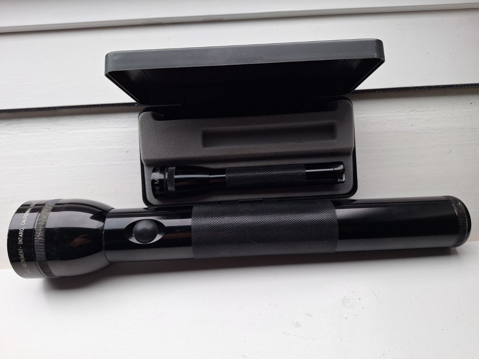 Maglite zaklampen set (groot en mini) met koffer, Caravans en Kamperen, Ophalen, Zo goed als nieuw, Batterij