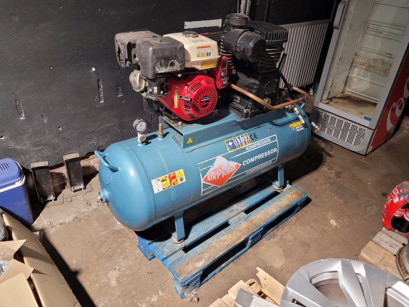 Airpress Euro Series Compressor op Benzine, Ophalen, Gebruikt, Mobiel, 10 bar of meer