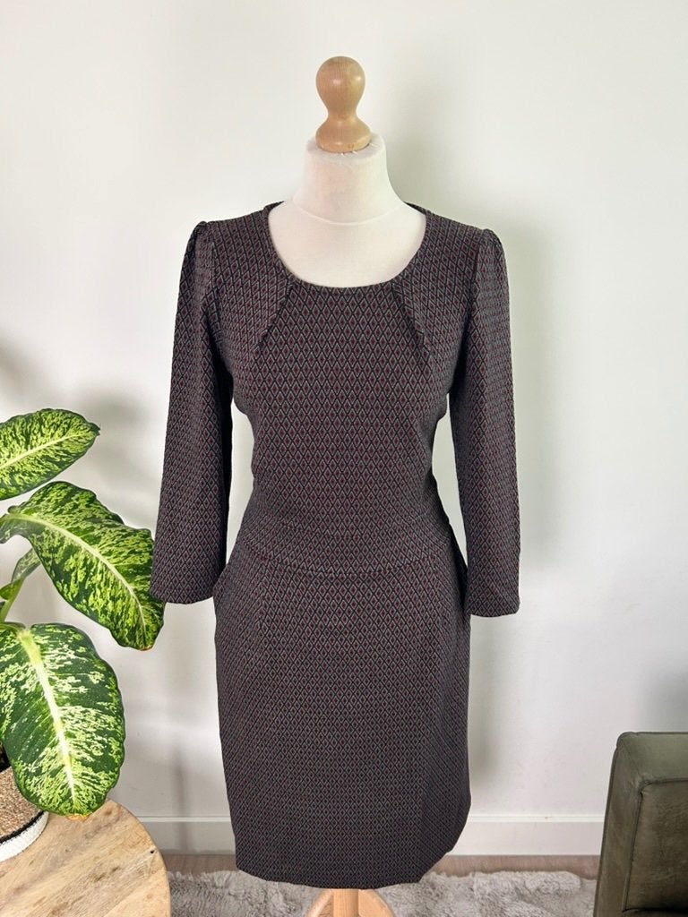 King Louie maat XL geruite mona dress 3531, Kleding | Dames, Maat 46/48 (XL) of groter, Ophalen of Verzenden, Zo goed als nieuw