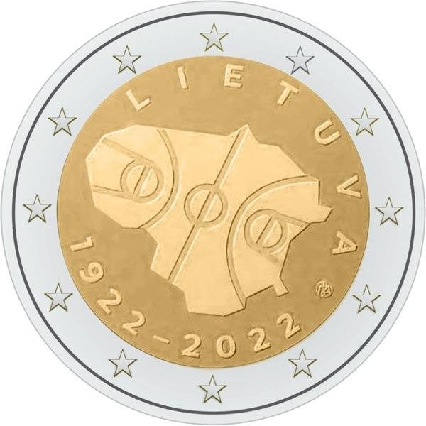 2 euro Litouwen 2022 - Basketbal (UNC), Ophalen of Verzenden, Overige landen, 2 euro, Losse munt