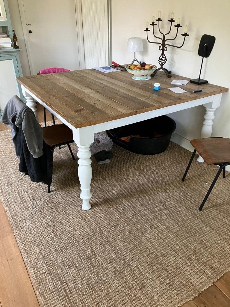 Eettafel, Ophalen, Zo goed als nieuw, Modern rustiek milleniumn, 4 tot 6 stoelen