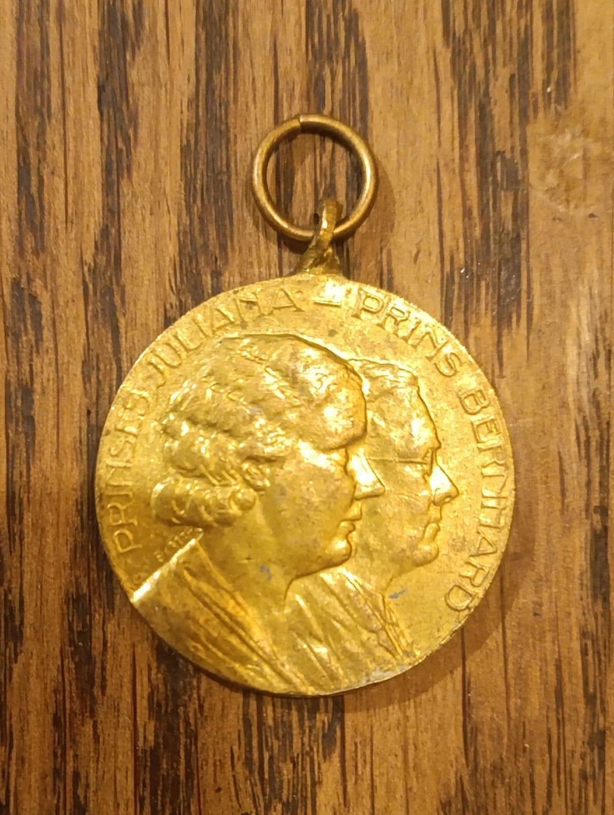 Herdenkingsmedaille Juliana & Bernhard - Gemeente Rotterdam, Postzegels en Munten, Ophalen of Verzenden, Brons, Nederland