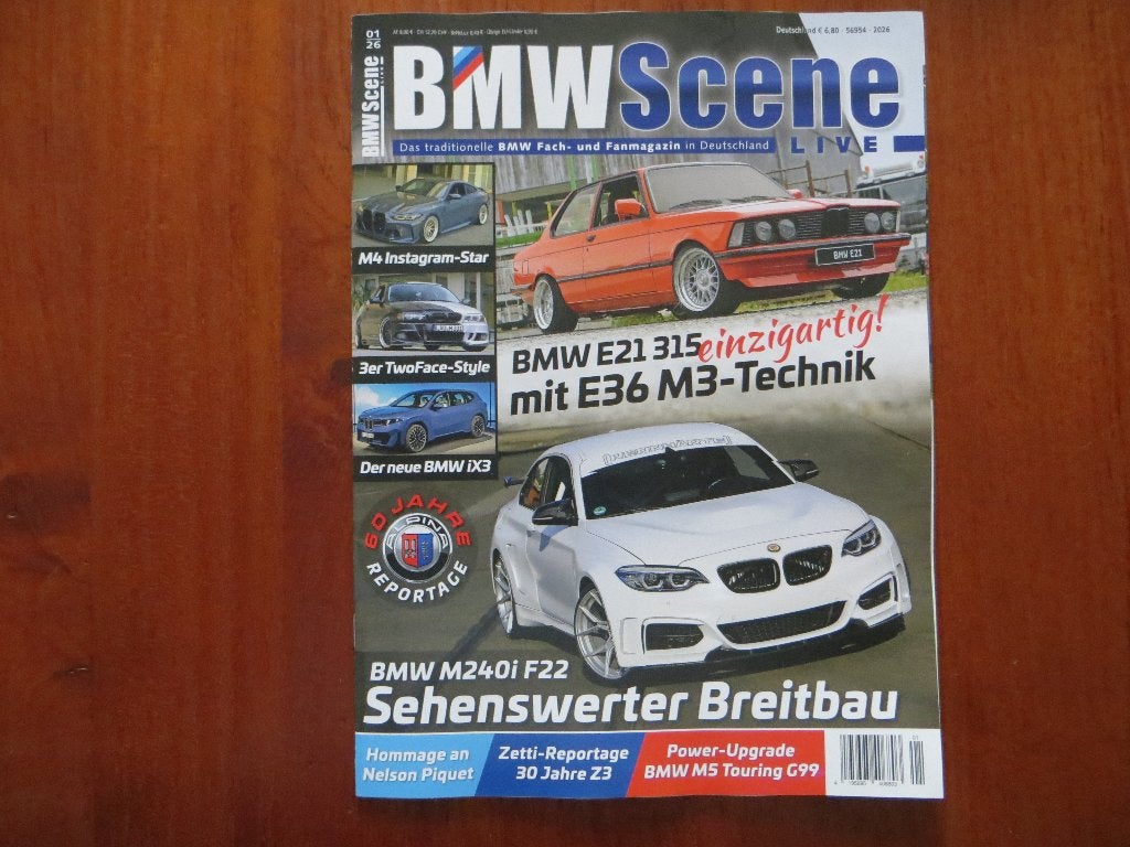 BMW Scene nr. 1 2026 o.a. E21 315, M240i F22, iX3, 30 jr Z3, Ophalen of Verzenden, Nieuw, BMW