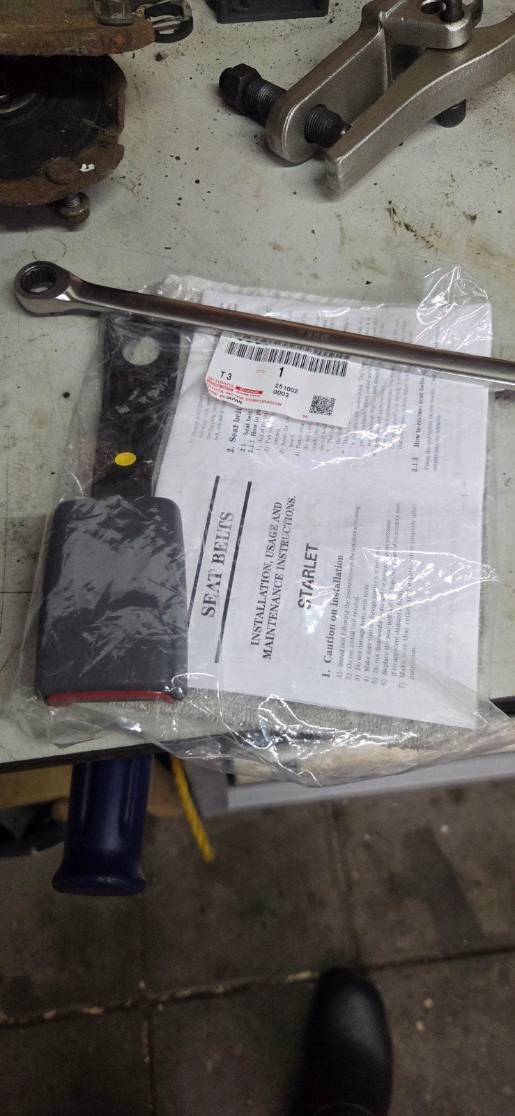 Gordelklikker Toyota Starlet P8 (na '95) P9 (96-99) Nieuw, Ophalen of Verzenden, Nieuw, Toyota