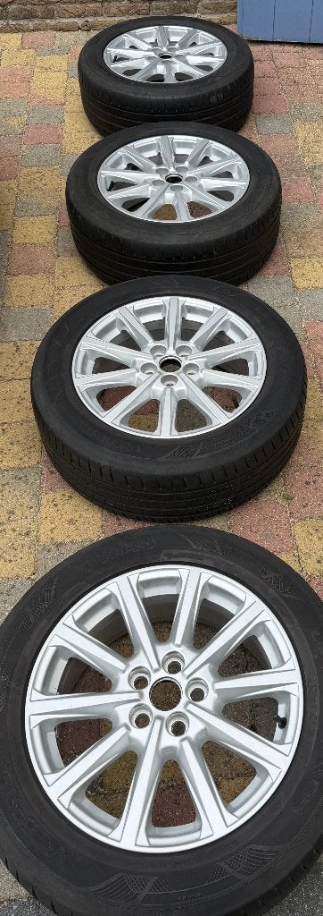 4 Vredestein Ultrac Satin 235/55 banden op 17 inch velgen, Ophalen, Gebruikt, Banden en Velgen, 17 inch