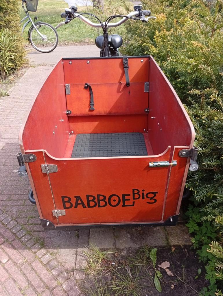 Babboe Big bakfiets met elektrische ondersteuning, Ophalen of Verzenden, Gebruikt, 2 kinderen, Elektrisch