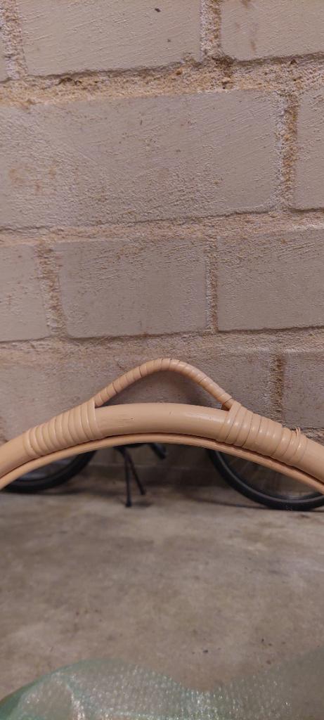 Jysk ronde spiegel bamboe/rotan, Ophalen, Minder dan 50 cm, Rond, Nieuw