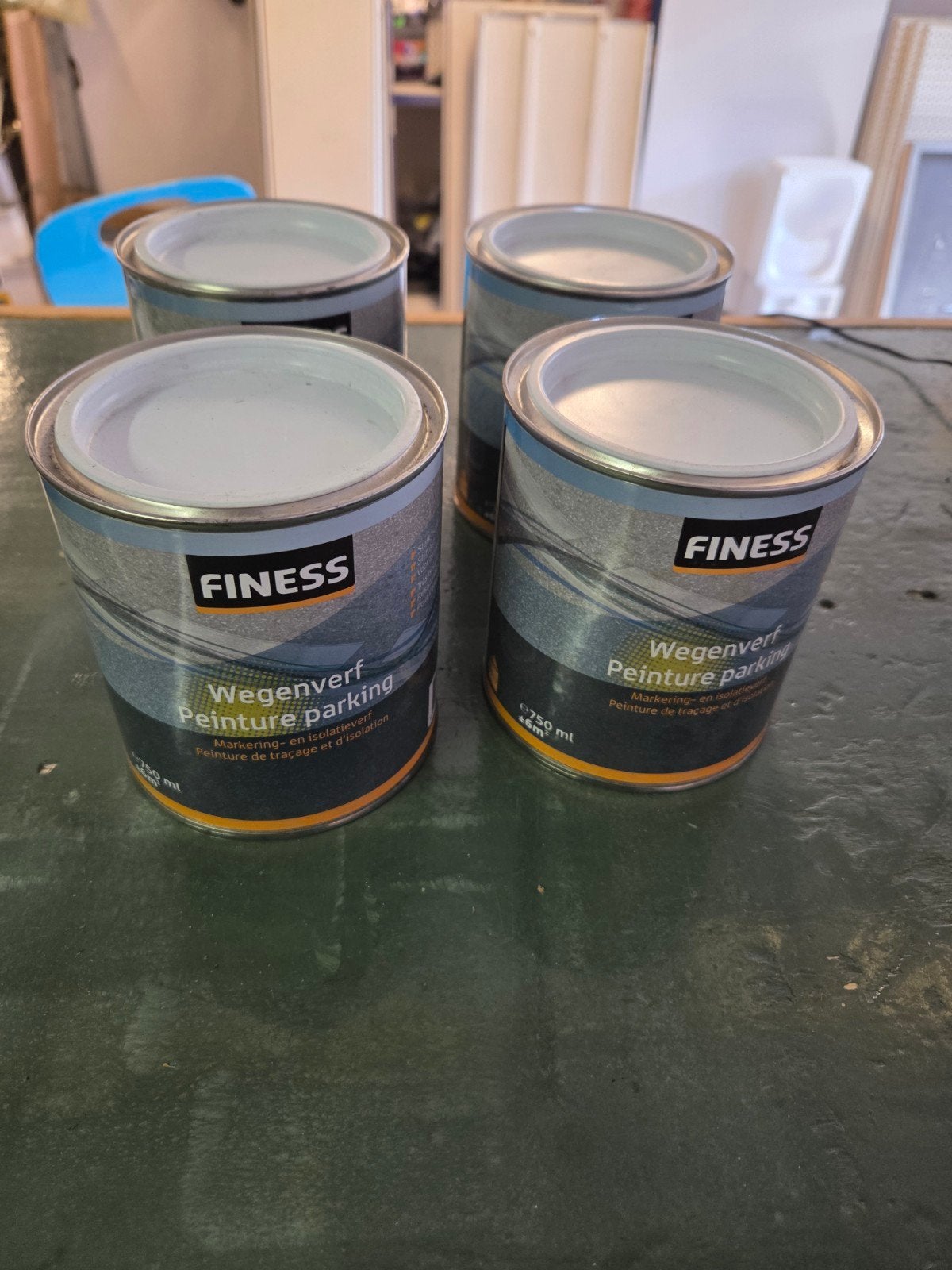 Finess Wegenverf Peinture Parking - 4x 750ml, Ophalen of Verzenden, Nieuw
