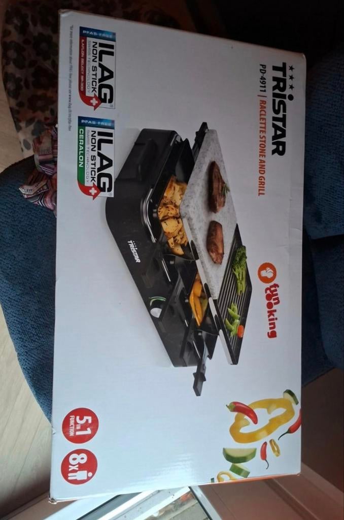 Tristar raclette steengrill en grill nieuw in doos, Ophalen of Verzenden