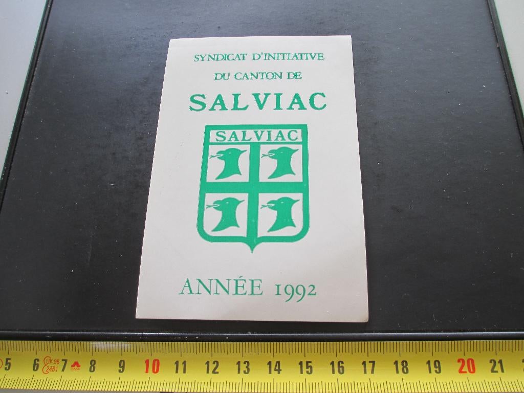 sticker Syndicat d'initiative du canton de SALVIAC Année 92, Ophalen, Zo goed als nieuw