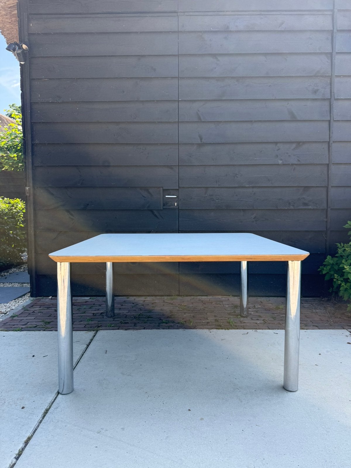 Vintage Pastoe DesQ design tafel 135 x 135 cm, Overige houtsoorten, Pastoe, Vierkant, Ophalen of Verzenden