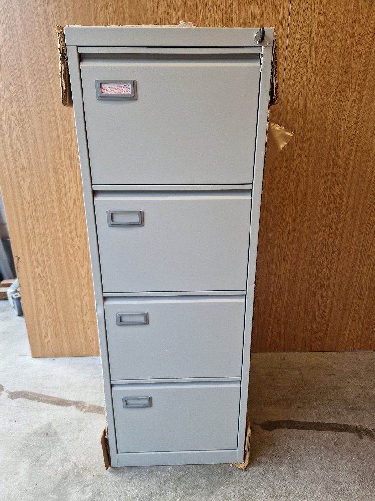 Dossierladenkast 4 laden Grijs (nieuw), Ophalen, Minder dan 50 cm, 100 tot 150 cm, Nieuw