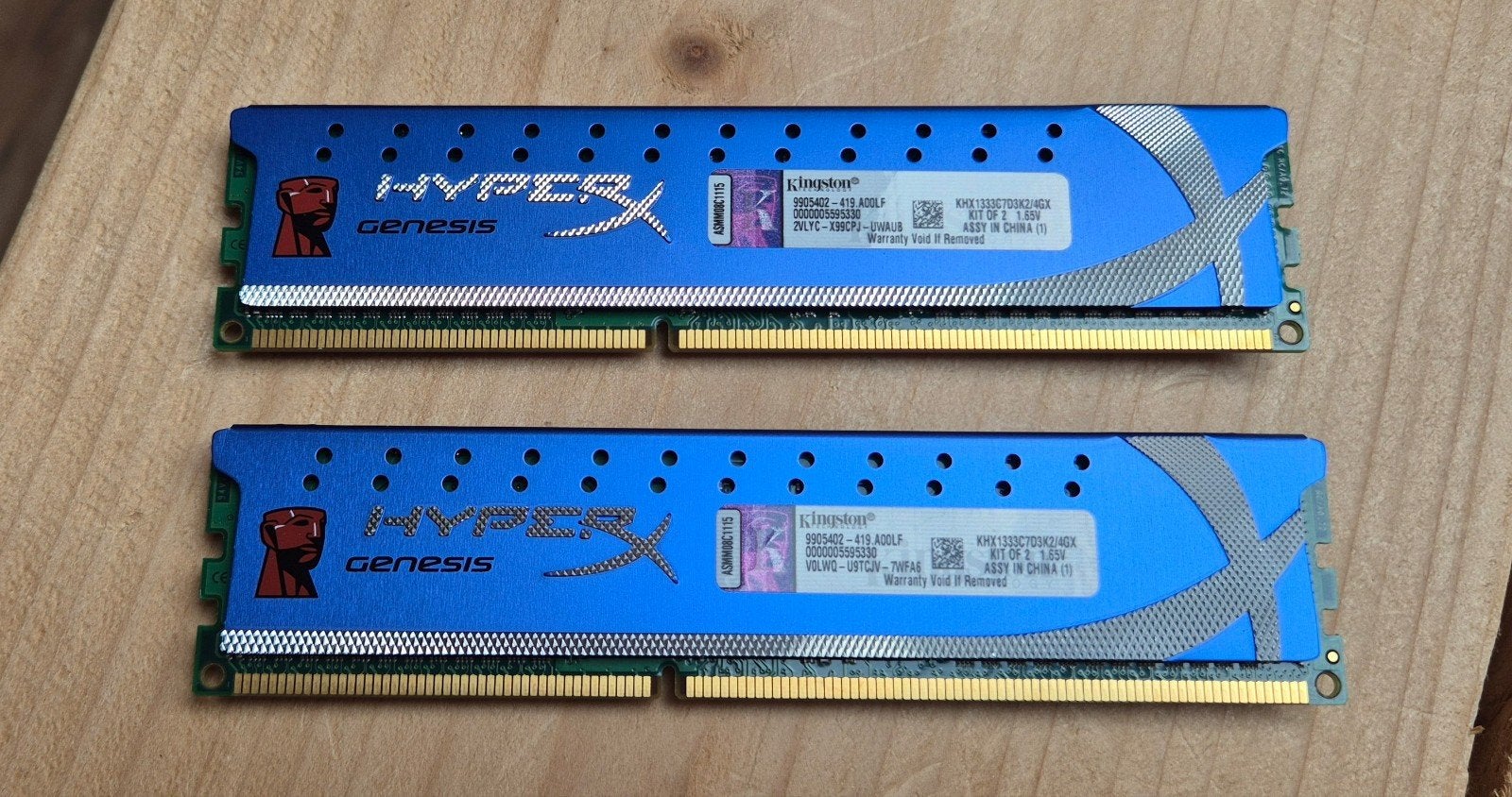 Kingston HyperX Genesis 2x2gb (4gb) DDR3 RAM Geheugenmodules, Computers en Software, RAM geheugen, Gebruikt, DDR3, Ophalen of Verzenden