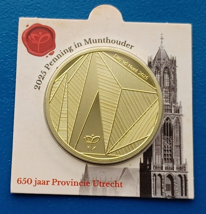 Penning 2025 650 Jr. provincie Utrecht in munthouder, Verzenden, Overige materialen, Nederland