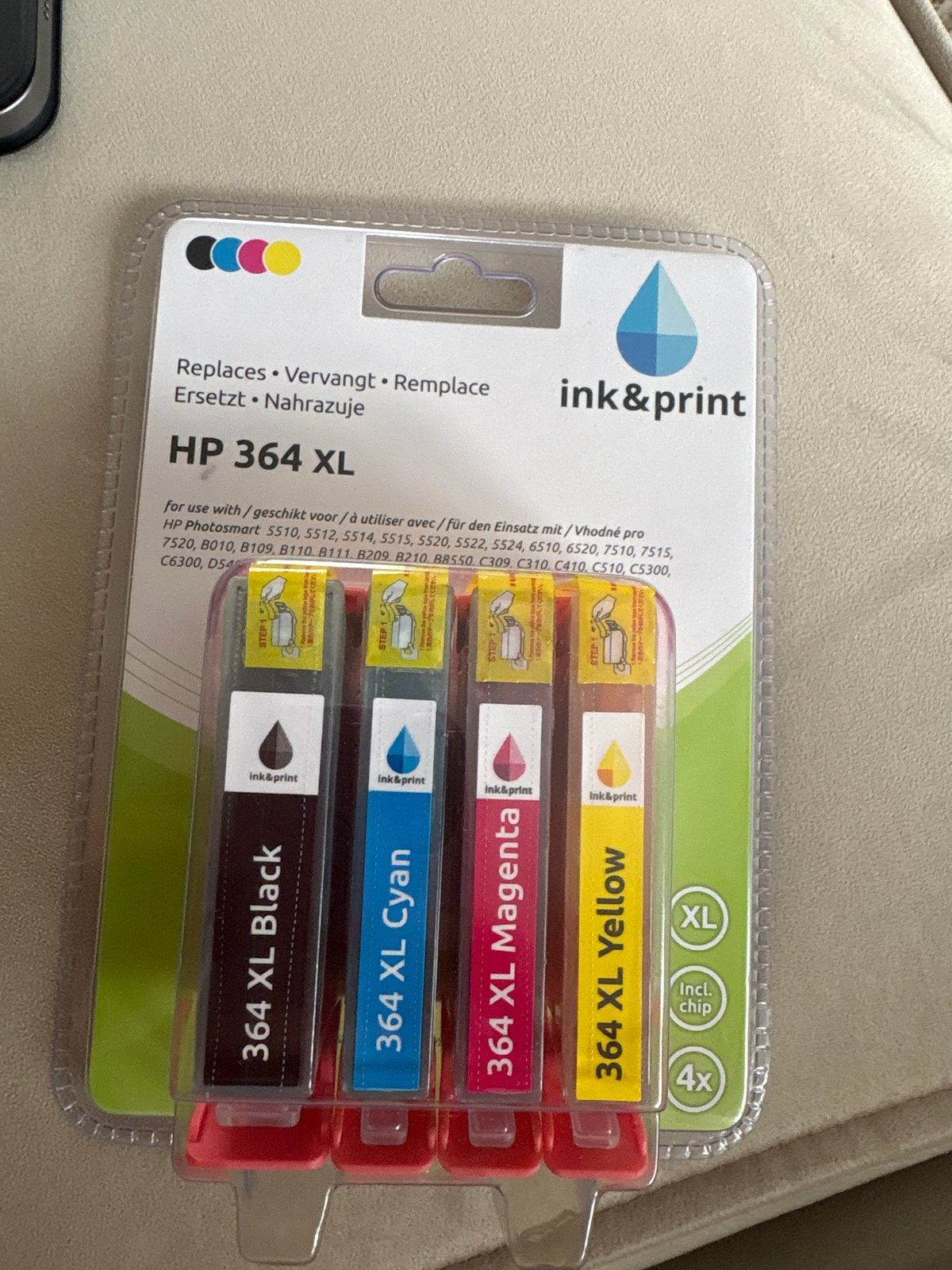 HP 364 XL Inktpatronen - Zwart, Cyaan, Magenta, Geel, Computers en Software, Ophalen of Verzenden, Nieuw, Cartridge