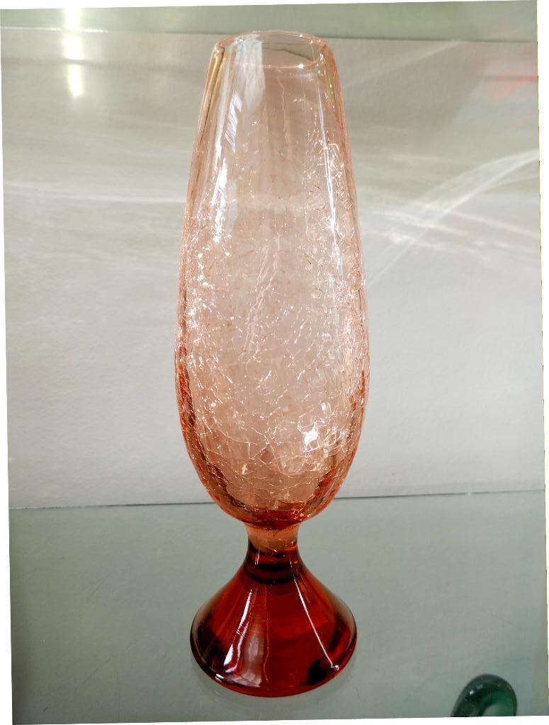 Biot - vaas (35cm.) - bubbel glas Frankrijk jaren 50/60, Ophalen of Verzenden