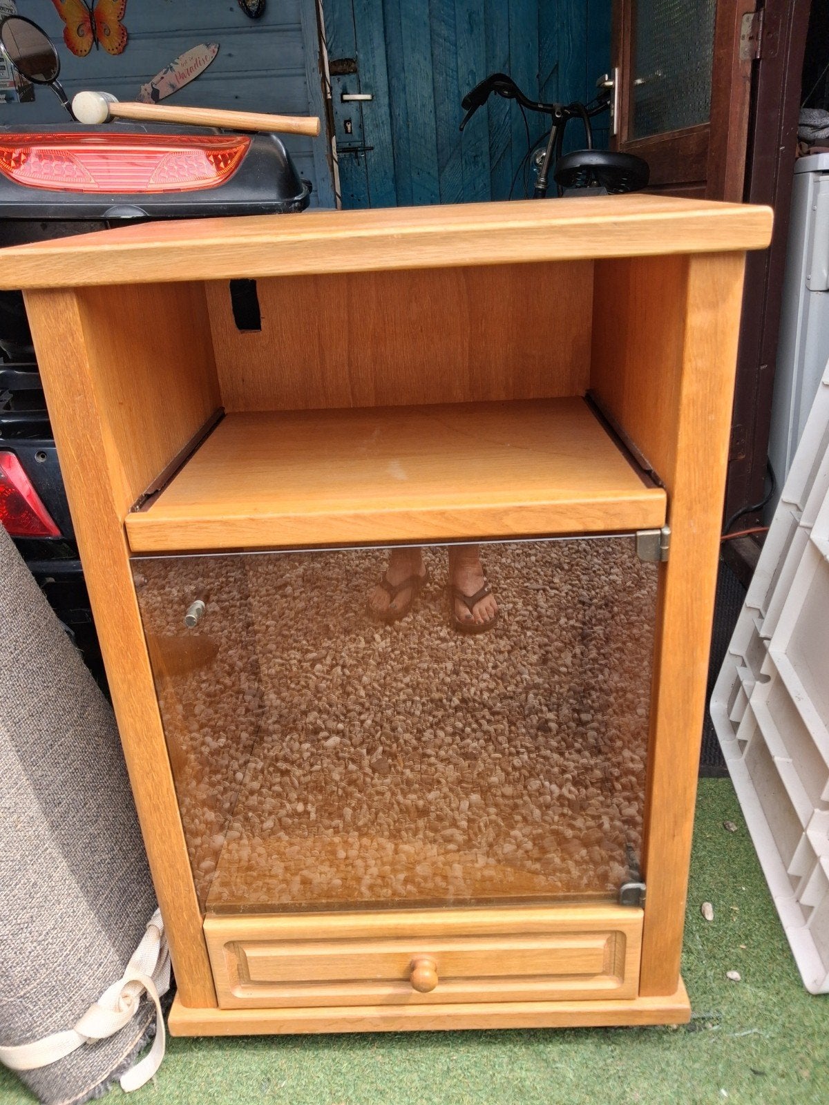 Blank eiken  TV kast, Ophalen of Verzenden, 25 tot 50 cm, 50 tot 100 cm, Minder dan 100 cm